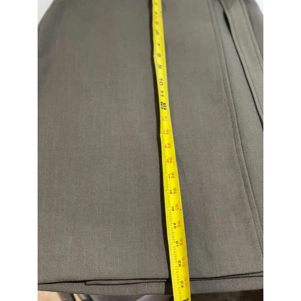 Ann Taylor Petite Olive Green A-Line Skirt With D-Ring Belt - Picture 12 of 14